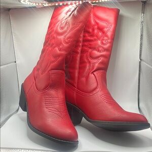 Charles Albert Red Heeled Boots with Classic Silhouette